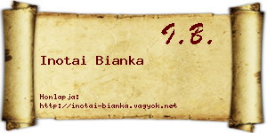 Inotai Bianka névjegykártya