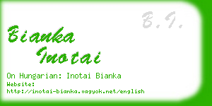 bianka inotai business card